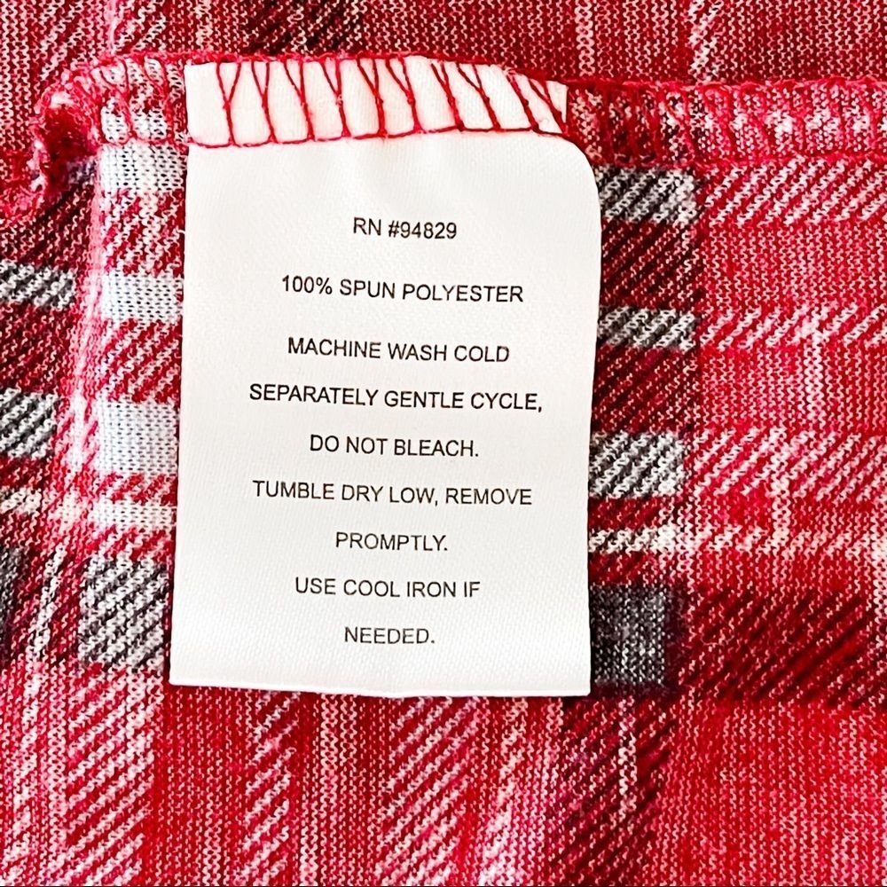 DEREK HEART | Flannel Checkered Button Up Blouse - Picture 8 of 9